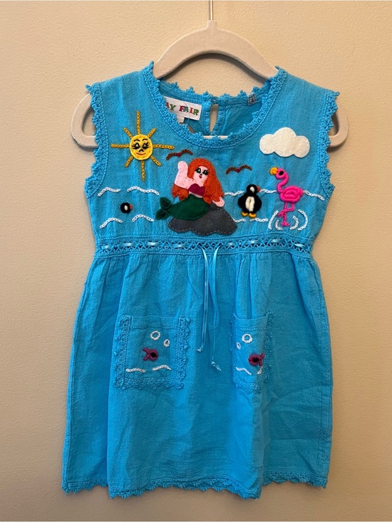 Play Fair Other - NWT Peruvian Artisan-Made Hand-Embroidered Applique Sun Dress Toddler Size 4